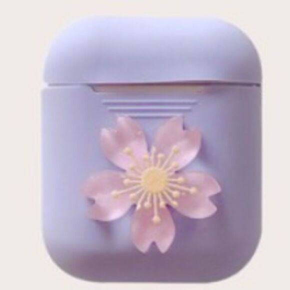 AirPod silicone cases 3 pack bundle flower cherry blue - Picture 2 of 3